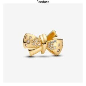 Authentic Sparkling Bow Pandora Charm